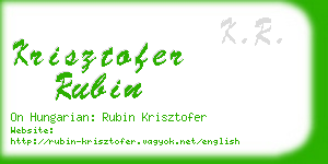 krisztofer rubin business card